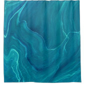 Sea Green Agate Marble Abstraction Duschvorhang (Vorderseite)