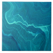 Sea Green Agate Marble Abstraction  Fliese (Vorderseite)