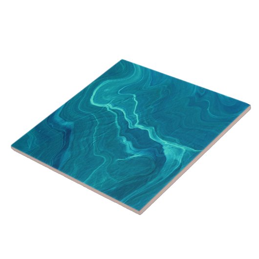 Sea Green Agate Marble Abstraction  Fliese (Seite)