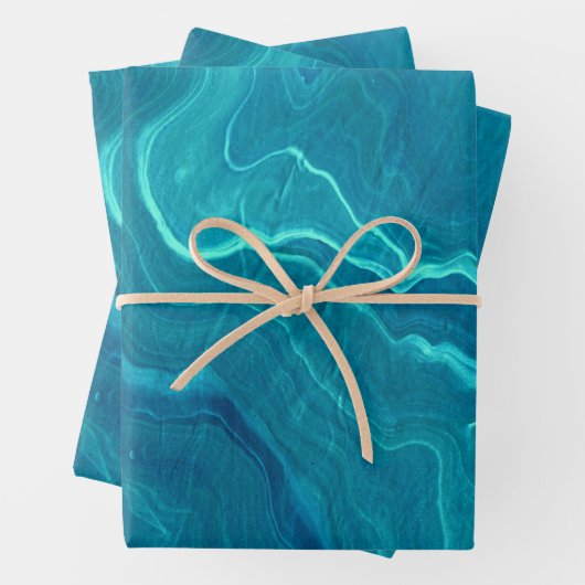 Sea Green Agate Marble Abstraction Geschenkpapier Set (Beispiel)