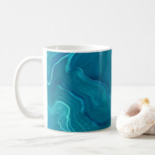 Sea Green Agate Marble Abstraction Kaffeetasse