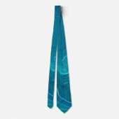 Sea Green Agate Marble Abstraction   Krawatte (Rückseite)