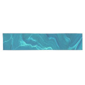 Sea Green Agate Marble Abstraction Kurzer Tischläufer (Horizontal)