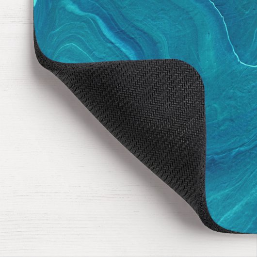 Sea Green Agate Marble Abstraction Mousepad (Ecke)