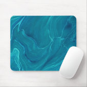 Sea Green Agate Marble Abstraction Mousepad (Mit Mouse)