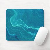 Sea Green Agate Marble Abstraction Mousepad (Mit Mouse)