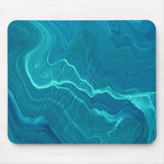 Sea Green Agate Marble Abstraction Mousepad (Vorne)