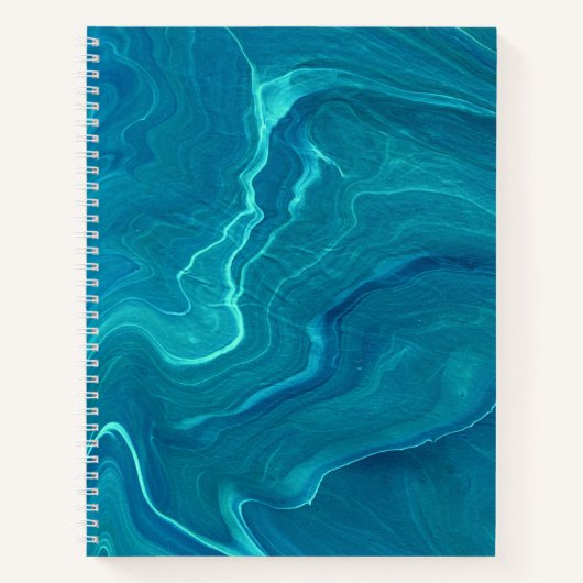 Sea Green Agate Marble Abstraction Notizblock (Vorderseite)