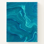 Sea Green Agate Marble Abstraction Notizblock (Rückseite)