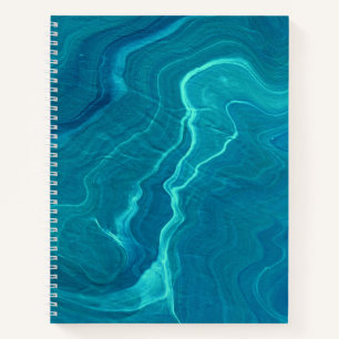 Sea Green Agate Marble Abstraction Notizblock