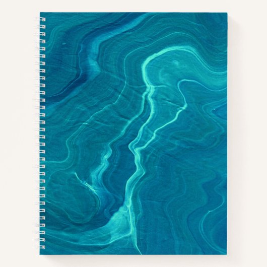 Sea Green Agate Marble Abstraction Notizblock (Vorderseite)