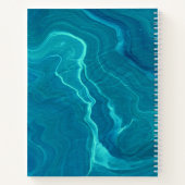Sea Green Agate Marble Abstraction Notizblock (Rückseite)