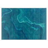 Sea Green Agate Marble Abstraction Schneidebrett (Vorderseite)