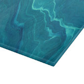 Sea Green Agate Marble Abstraction Schneidebrett (Ecke)