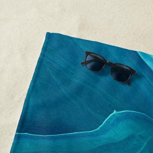 Sea Green Agate Marble Abstraction Strandtuch (Beispiel)