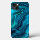 Sea Green Agate Texture Case-Mate iPhone Hülle (Rückseite)