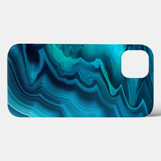 Sea Green Agate Texture Case-Mate iPhone Hülle (Rückseite (Horizontal))