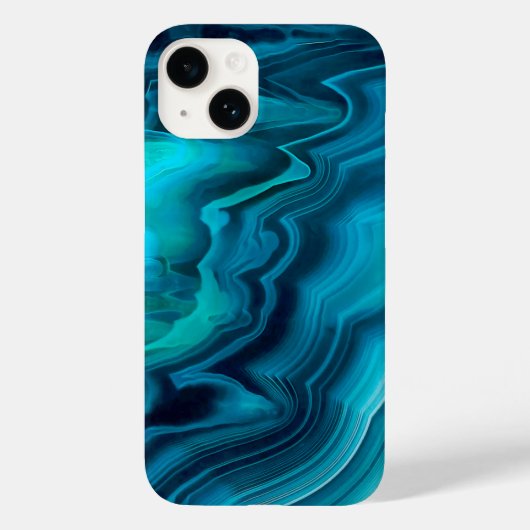 Sea Green Agate Texture Case-Mate iPhone Hülle (Rückseite)
