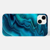 Sea Green Agate Texture Case-Mate iPhone Hülle (Rückseite (Horizontal))