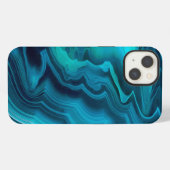 Sea Green Agate Texture iPhone Hülle (Rückseite (Horizontal))