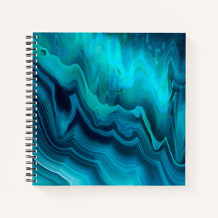 Sea Green Agate Texture Notizblock