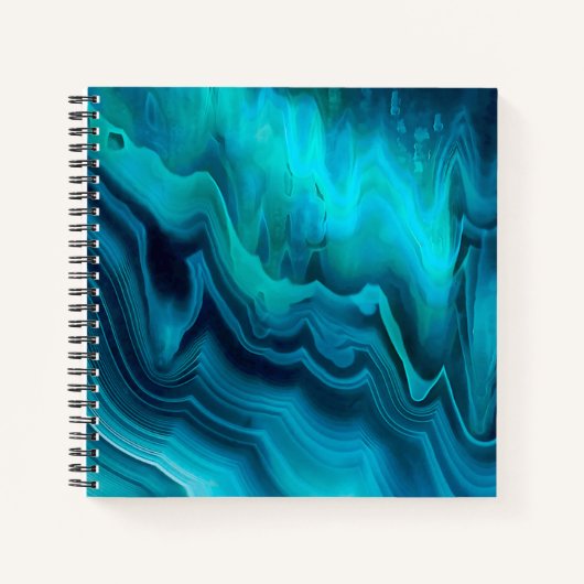 Sea Green Agate Texture Notizblock (Vorderseite)