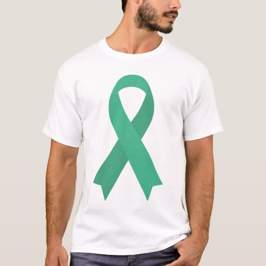 Sea Green Awareness Ribbon Spasmodium Dysphonie T-Shirt (Vorderseite)