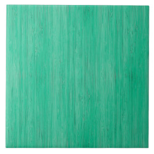 Sea Green Bamboo Wood Grain Look Fliese