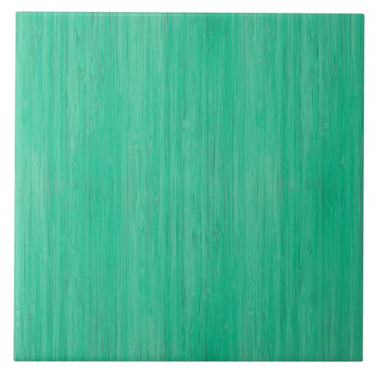 Sea Green Bamboo Wood Grain Look Fliese (Vorderseite)