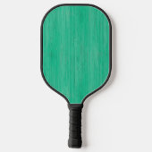 Sea Green Bamboo Wood Grain Look Pickleball Schläger (Rückseite)