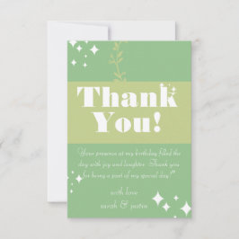 Sea Green Birday Card Dankeskarte