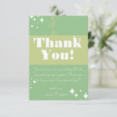 Sea Green Birday Card Dankeskarte (Stehend Vorderseite)