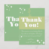 Sea Green Birday Card Dankeskarte (Vorne/Hinten)