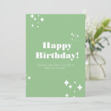 Sea Green Birday Card