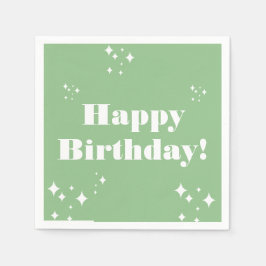 Sea Green Birthday Napkins Serviette