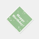 Sea Green Birthday Napkins Serviette (Ecke)