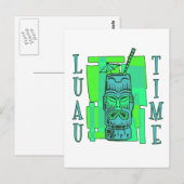 Sea Green & Blue Luau Postkarte (Vorne/Hinten)