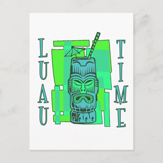 Sea Green & Blue Luau Postkarte (Vorderseite)