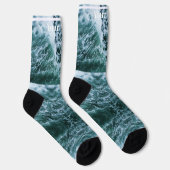 Sea green | Custom Name Socken (Rechts)