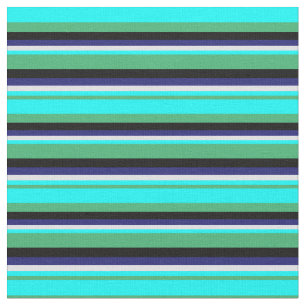 Sea Green, Cyan, Lavender, Midnight Blue & Black Stoff