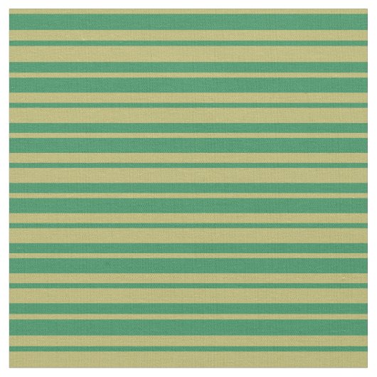 Sea Green & Dark Khaki Lined Pattern Stoff (Nahaufnahme)