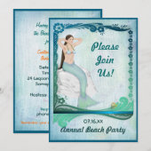 Sea Green Fantasy Einladung (Vorne/Hinten)