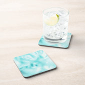 Sea Green Floral Print Hard Plastic Untersetzer (Rechte Seite)