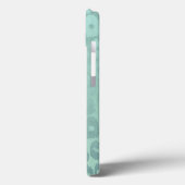 Sea Green Glitzer Leopard Textur Case-Mate iPhone Hülle (Rückseite / Links)