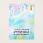 Sea Green Holographic Glitzer Tropfen Earring (Rückseite)