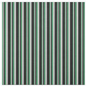 Sea Green, Light Gray & Black Pattern of Stripes Stoff (Muster)