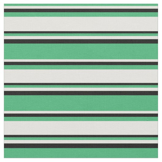 Sea Green, Light Yellow und Black Lined Pattern Stoff (Nahaufnahme)