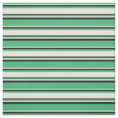 Sea Green, Light Yellow und Black Lined Pattern Stoff (Muster)