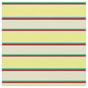 Sea Green, Maroon, Pale Goldenrod, Gelb & Weiß Stoff