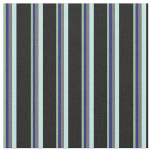 Sea Green, Midnight Blue, Grau, Türkis und Schwarz Stoff